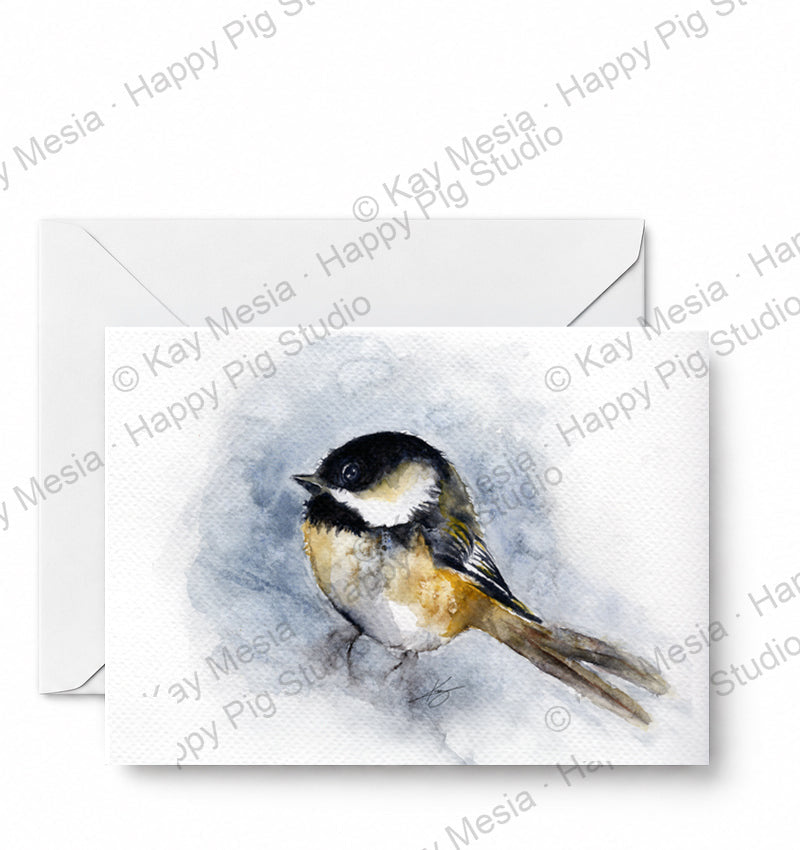 Chickadee - CD-049-01-A2 approved card and envelope mockup