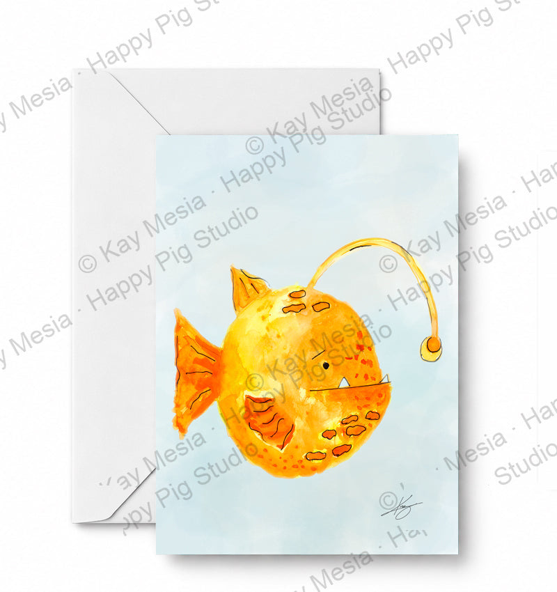 Leo Lantern Fish - CD-078-01-A2 approved card and envelope mockup