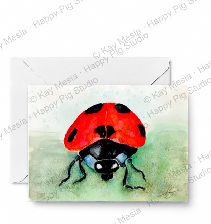 Ladybug - CD-150-01-A2 approved card and envelope mockup