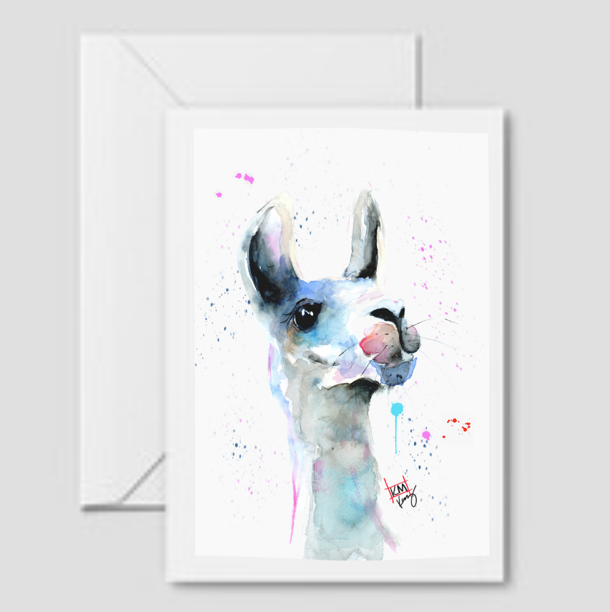 Spitting Llama - Greeting Card