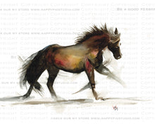 Load image into Gallery viewer, In Stride - Galloping chestnut horse; 5x7 blank Card

