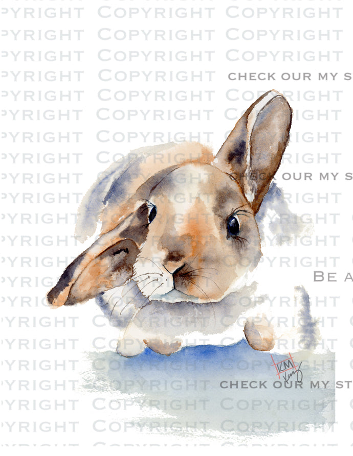 Rabbit - Original Greeting Card