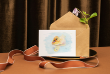 Load image into Gallery viewer, Baby Duck -  Original watercolor design on a Greeting Card
