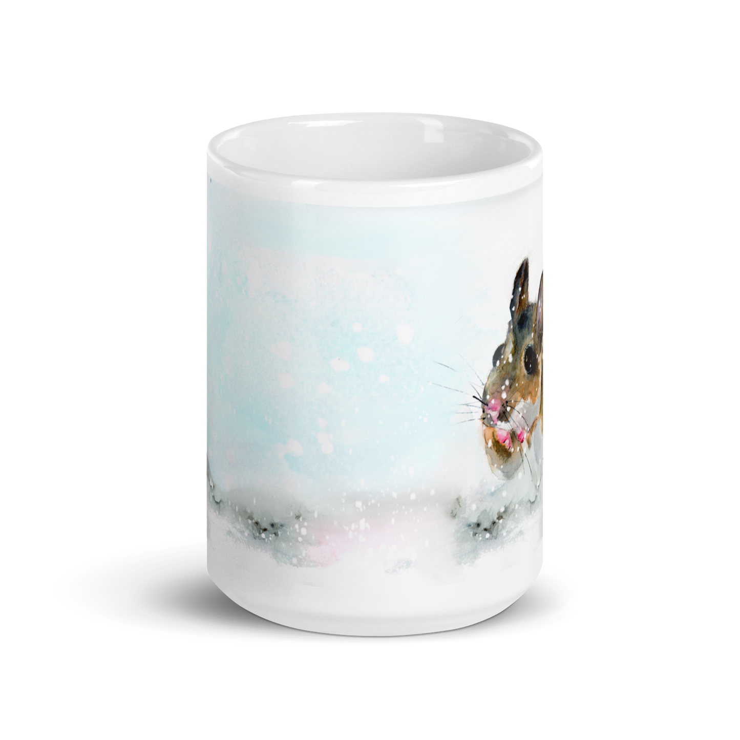 Scurried - a winter mouse; Greeting Card