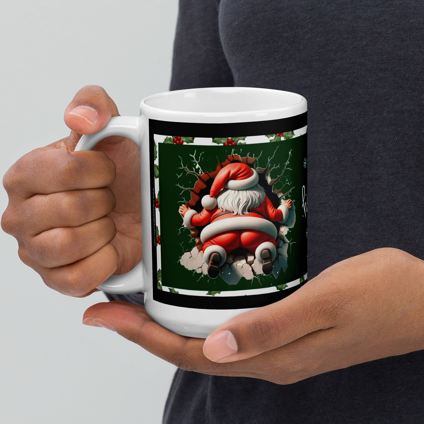 “Cheeky’ Santa Mug - bottoms up