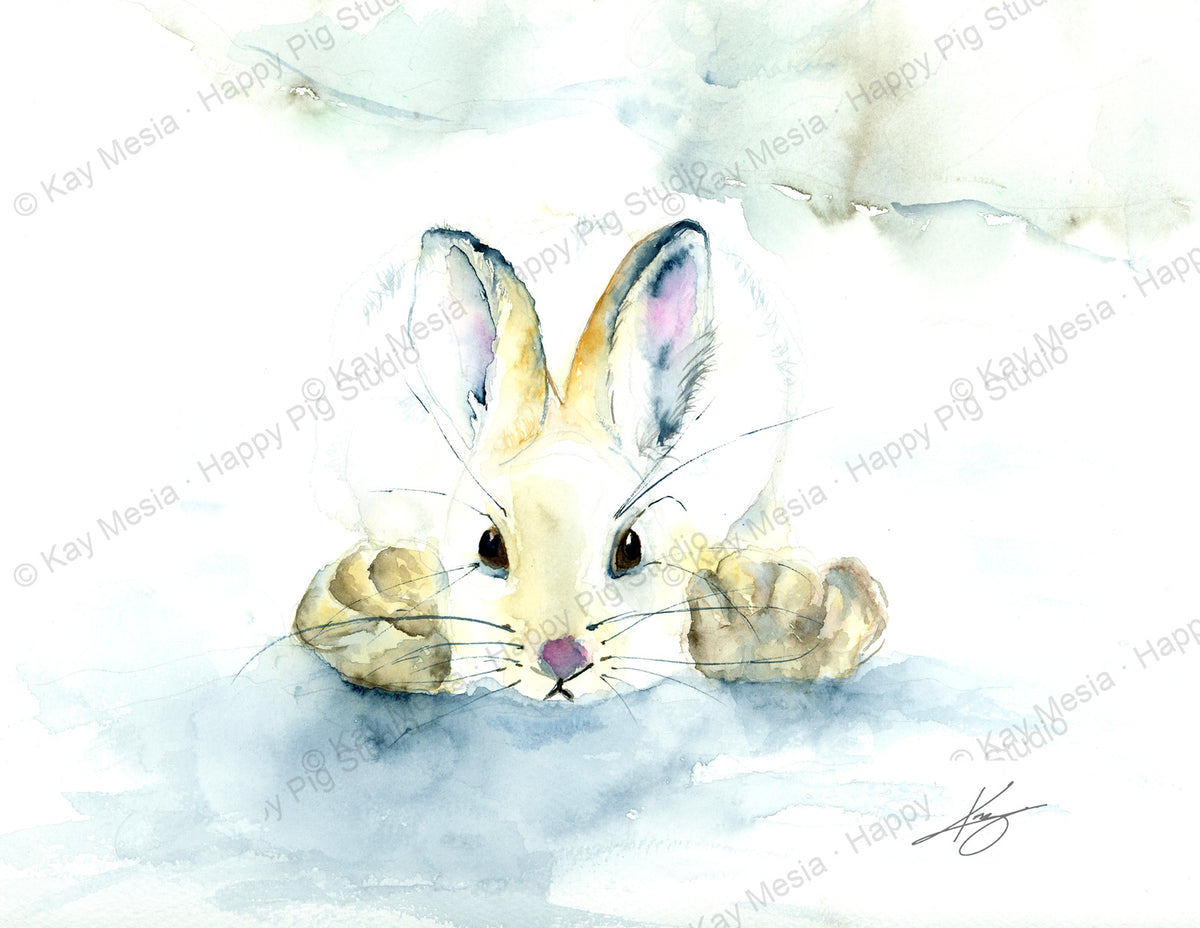 Bunny in the Snow fine-art print by Kay Mesia - artwork view