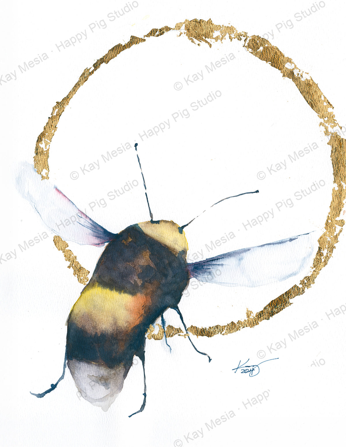 Bee in Circle fine-art print by Kay Mesia - artwork view