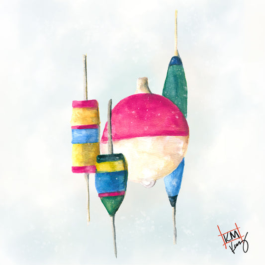 4 Bobbers — 3×3 Magnet