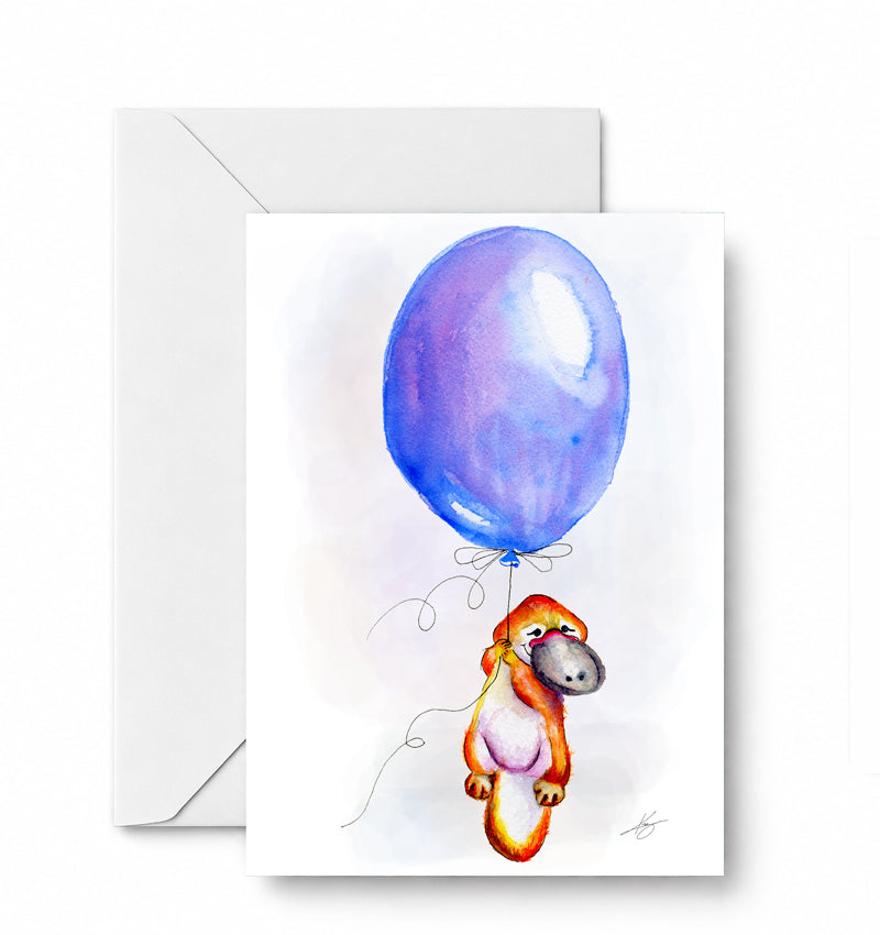 Oliver the Platypus — CD-023-01-A2 approved greeting card image