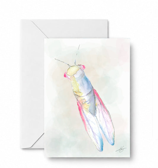 Cicada - CD-050-01-A2 approved card and envelope mockup