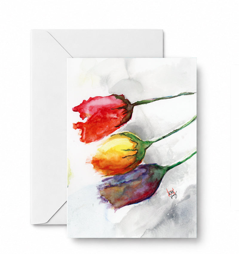 Roses - CD-076-01-A2 approved card and envelope mockup