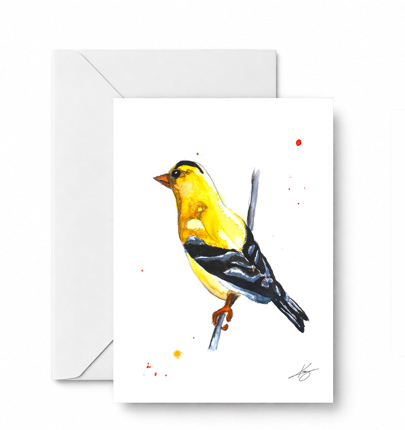 Goldfinch — included in the Garden Wings curated 4-card set