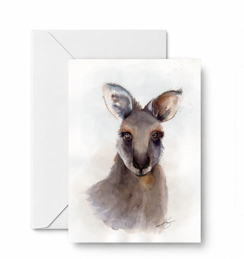Kangaroo greeting card - Happy Pig Studio
