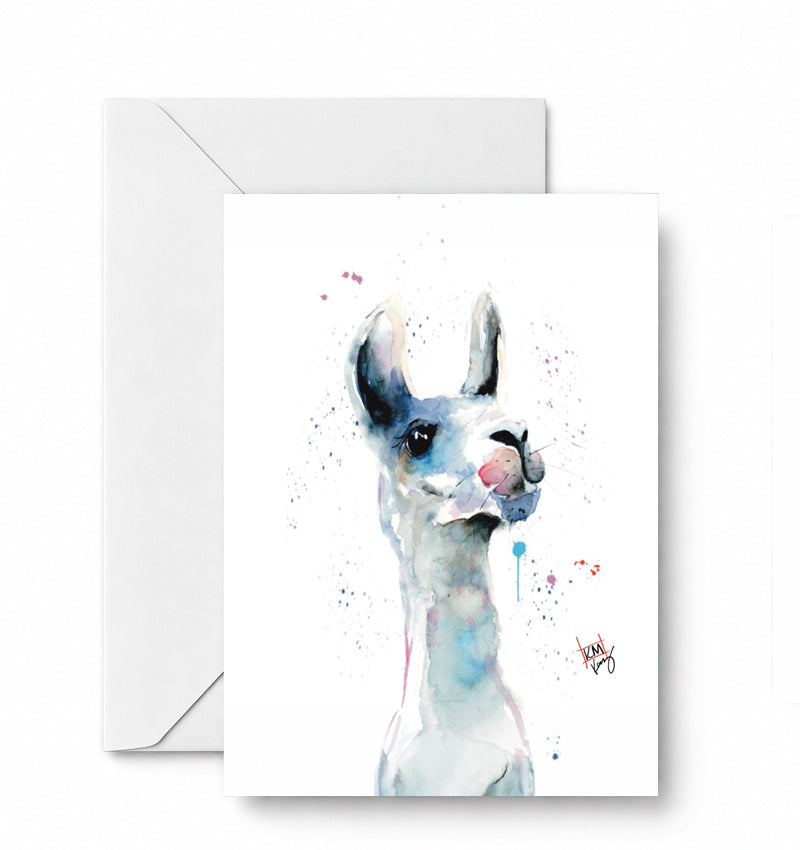 Spitting Llama - Greeting Card — CD-099-01-A2 approved greeting card image