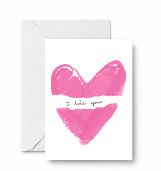 I like you - CD-129-01-A2 approved card and envelope mockup