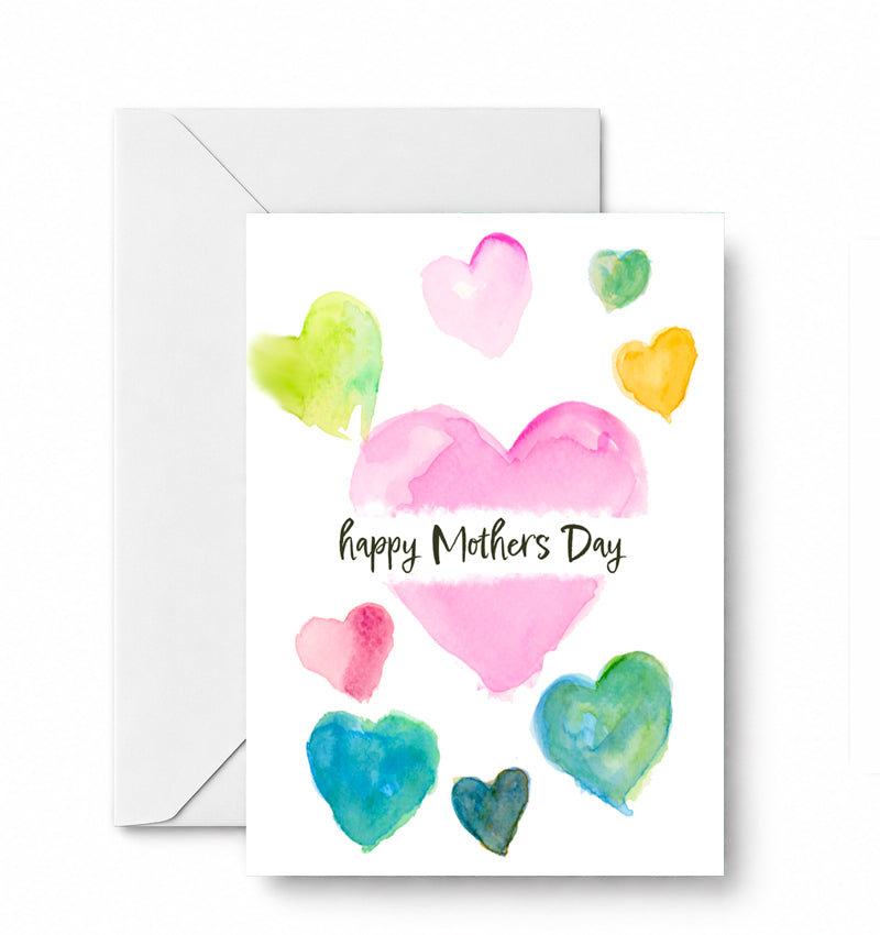 Happy Mothers Day w/Hearts — CD-130-01-A2 approved greeting card image