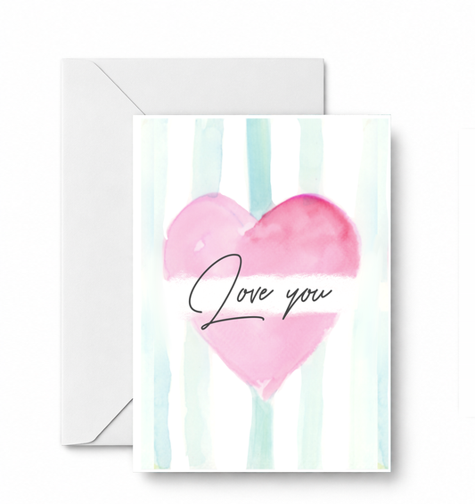 Love you - CD-131-01-A2 approved card and envelope mockup