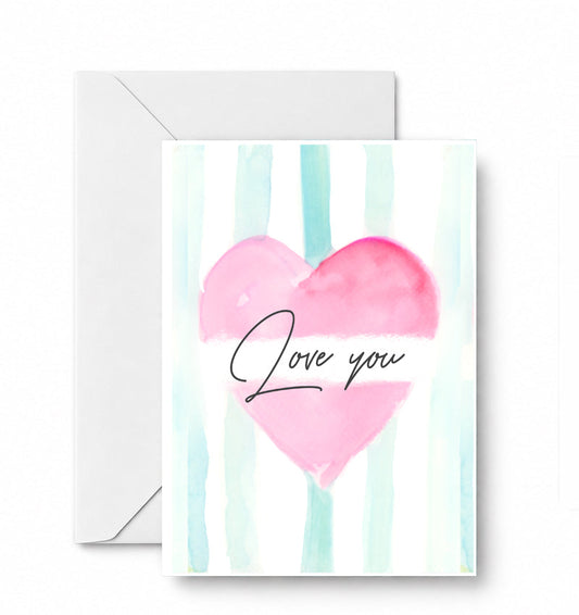 Love you - CD-131-01-A2 approved card and envelope mockup