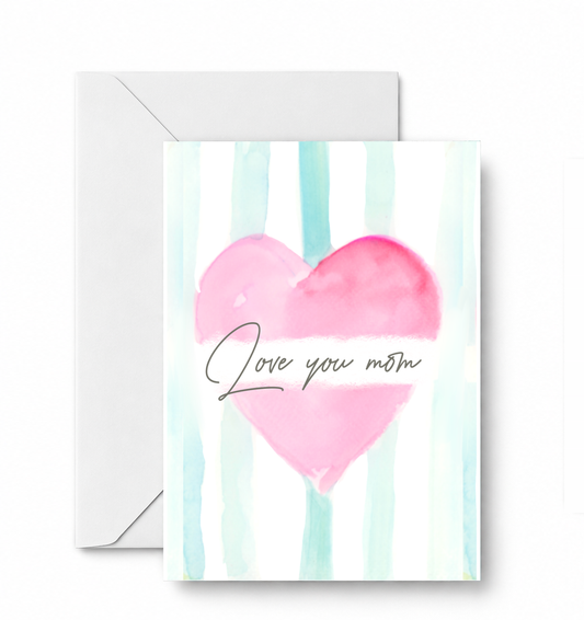 Love you Mom - CD-134-01-A2 approved card and envelope mockup