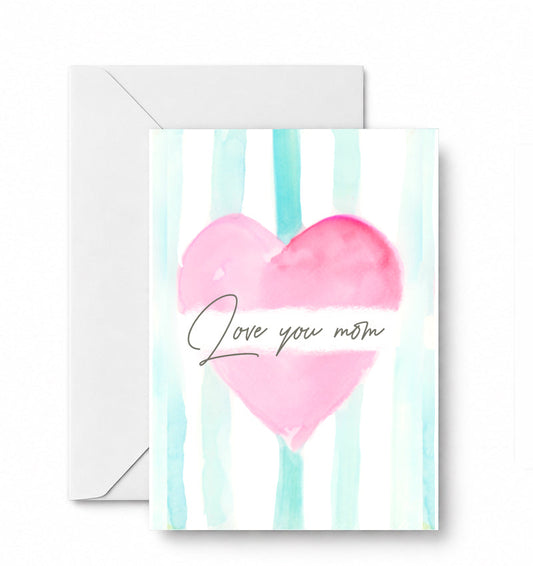 Love you Mom - CD-134-01-A2 approved card and envelope mockup