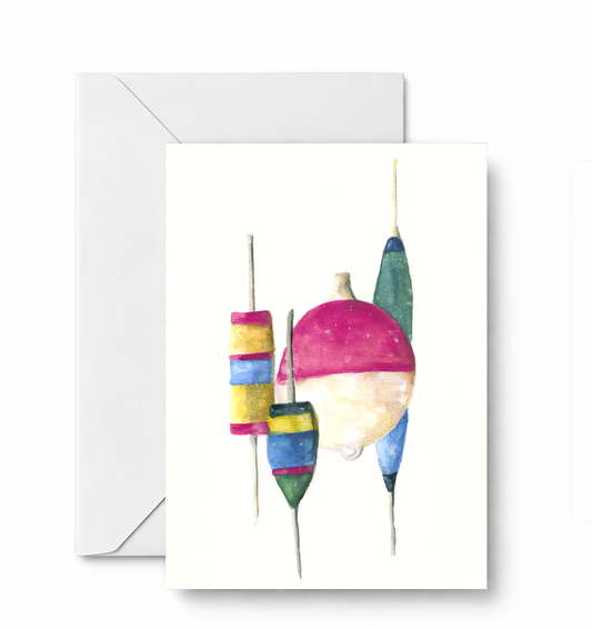 3 Bobbers - CD-138-01-A2 approved card and envelope mockup
