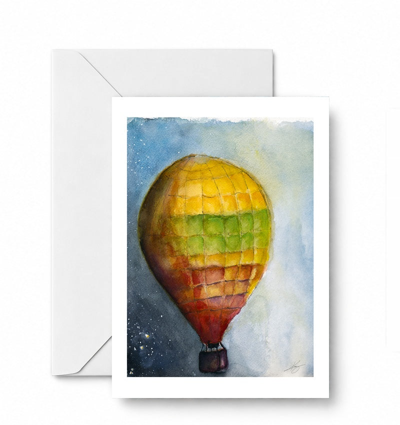 Morning drift greeting card and envelope mockup