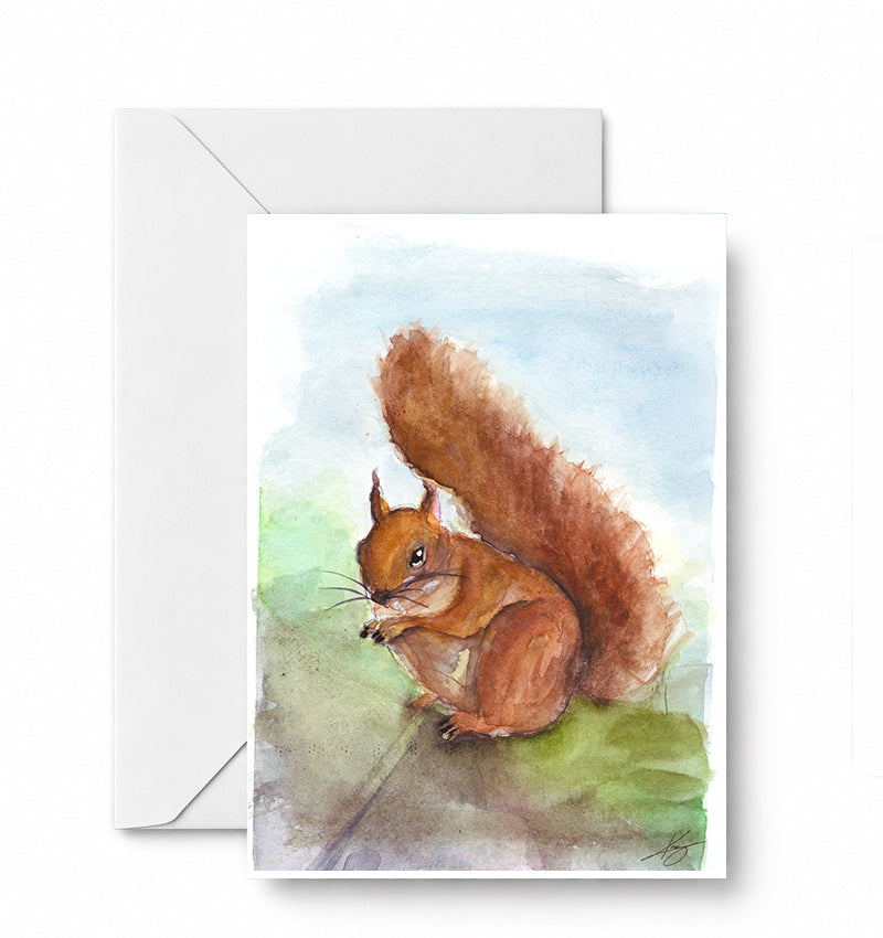 Squirrel — included in the Autumn Visitors curated 4-card set