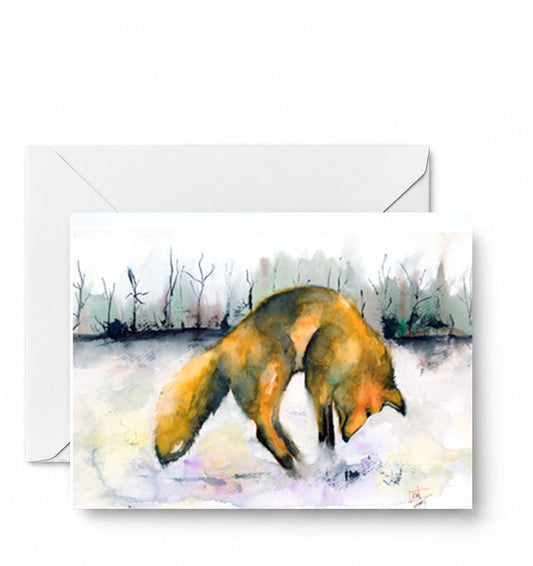 Pouncing Fox - CD-153-01-A2 approved card and envelope mockup