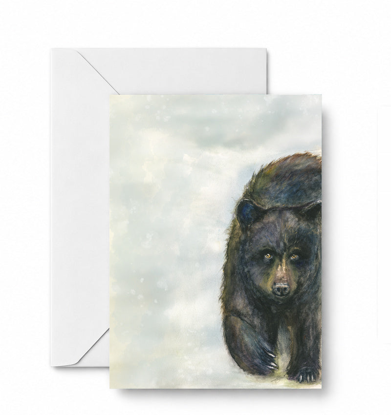 Black Bear greeting card - Happy Pig Studio