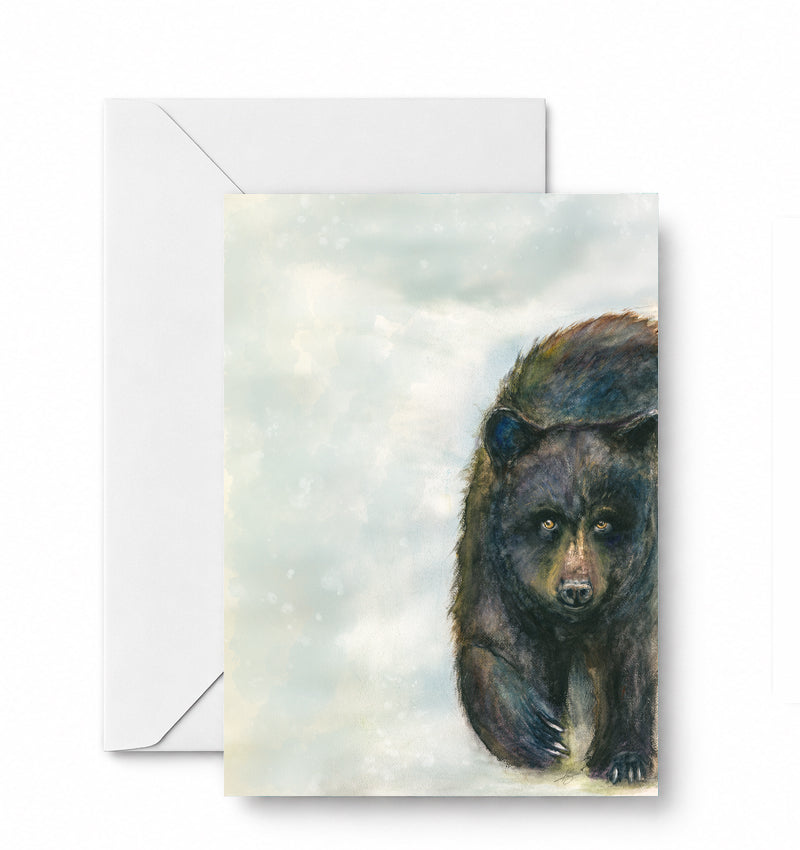 Black Bear Greeting Card — included in the Northwoods Wild curated 4-card set