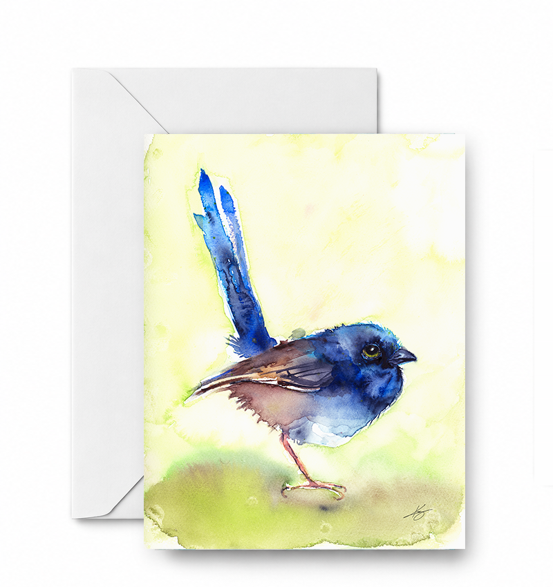 Posing Bird - CD-167-01-A2 approved card and envelope mockup