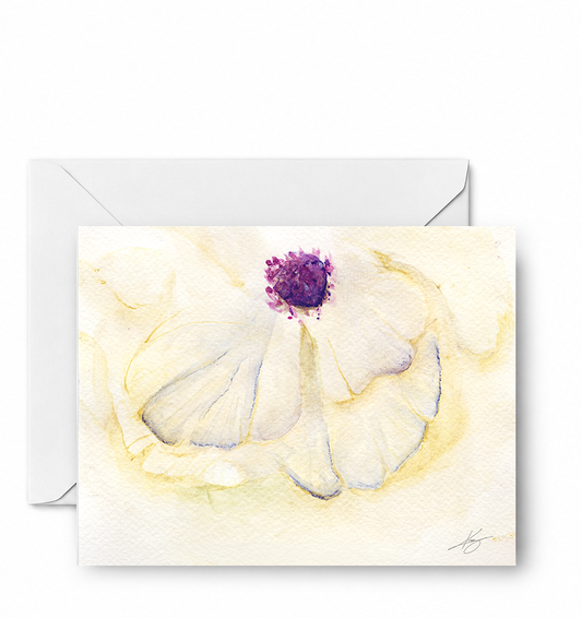 White Flower - CD-179-01-A2 approved card and envelope mockup