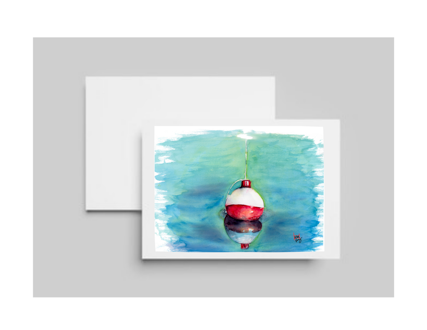 I’d Rather be Fishing -  Original watercolor design on a Greeting Card