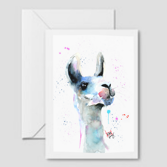 Spitting Llama - Greeting Card