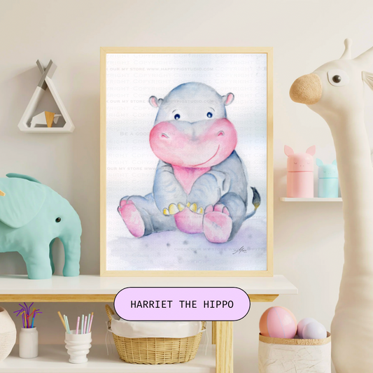Harriet the Hippo Print