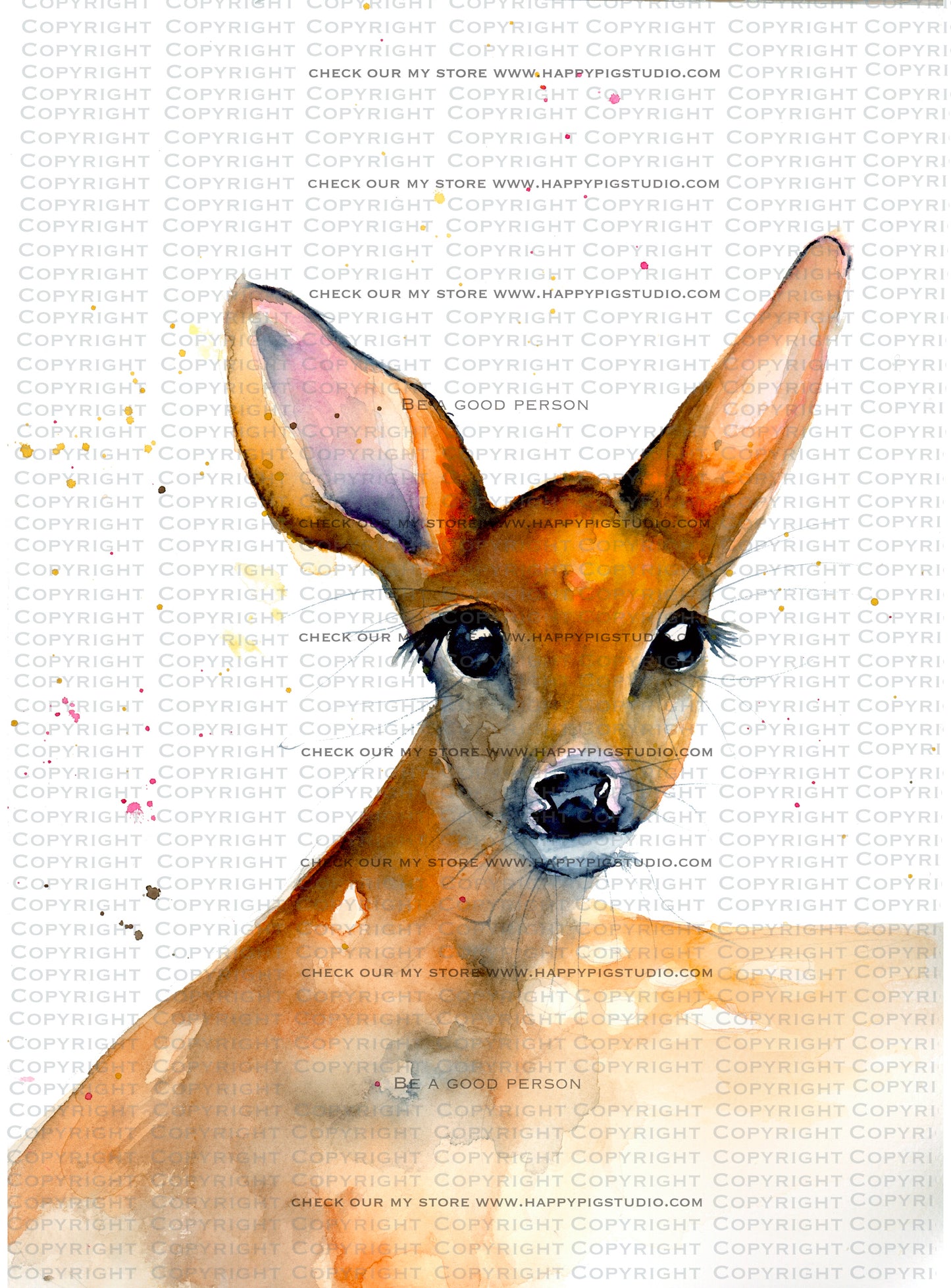 Spring Fawn - Original Watercolor Print