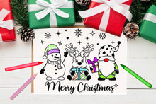 Load image into Gallery viewer, Merry Christmas Card  - three little friends!
