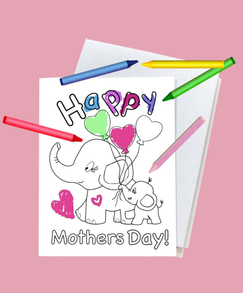Mothers Day Card - Baby Elephant