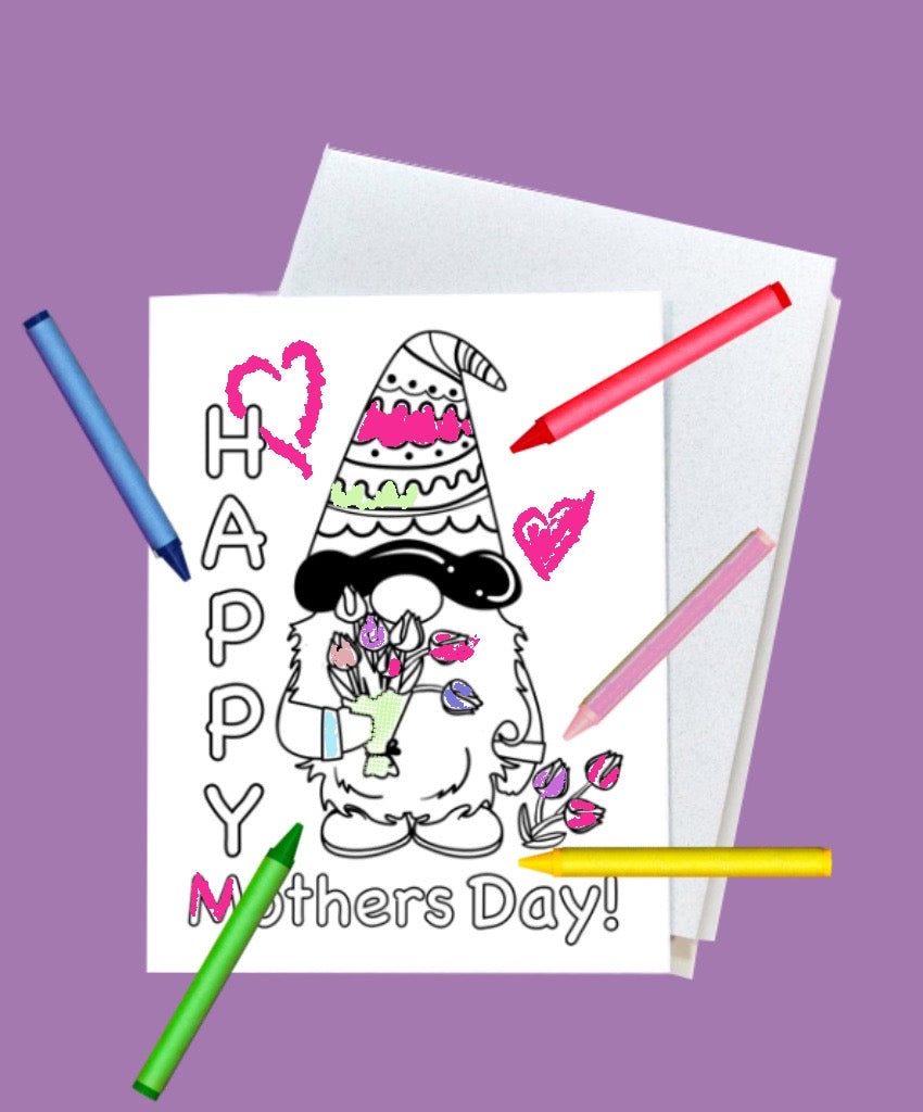 Mothers Day Card - Gnome