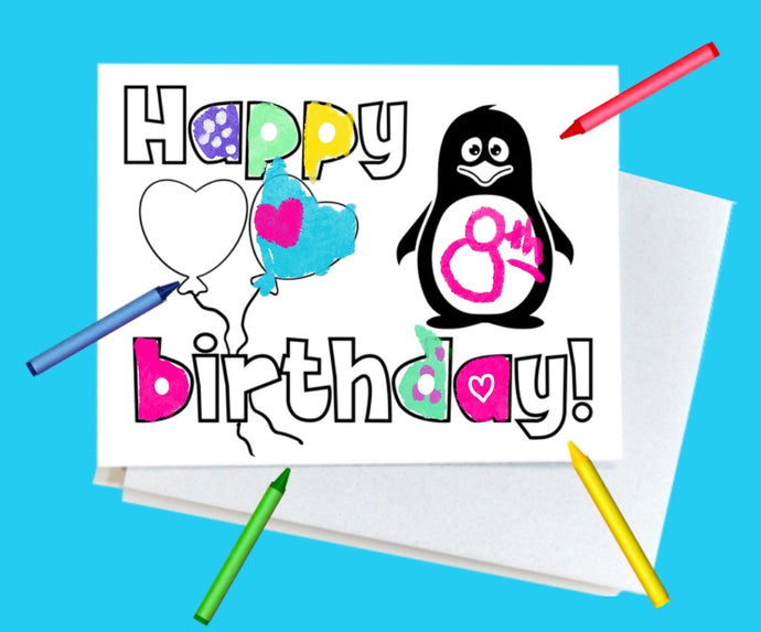 Happy Birthday Card - Penguin