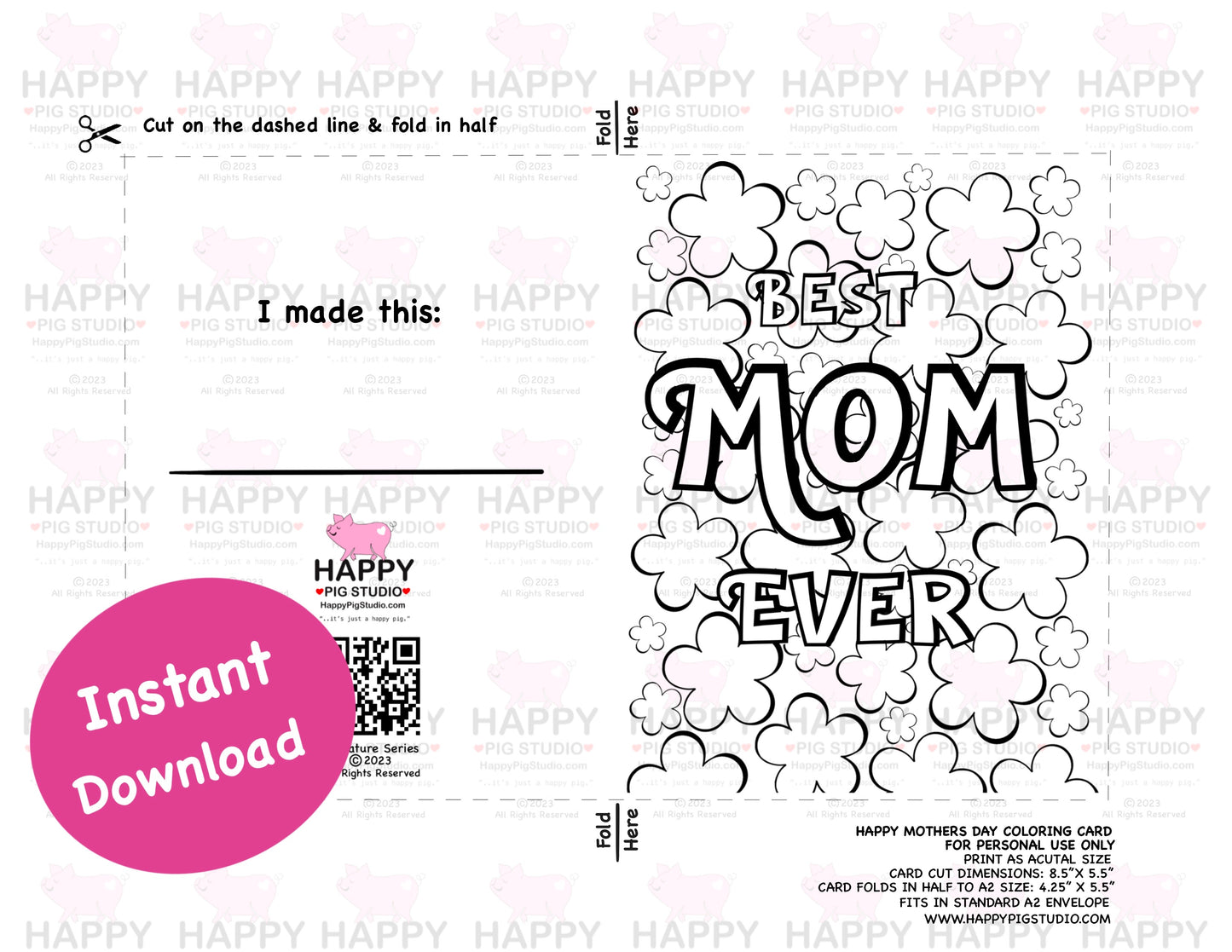 Mothers Day Card - Best Mom EVER