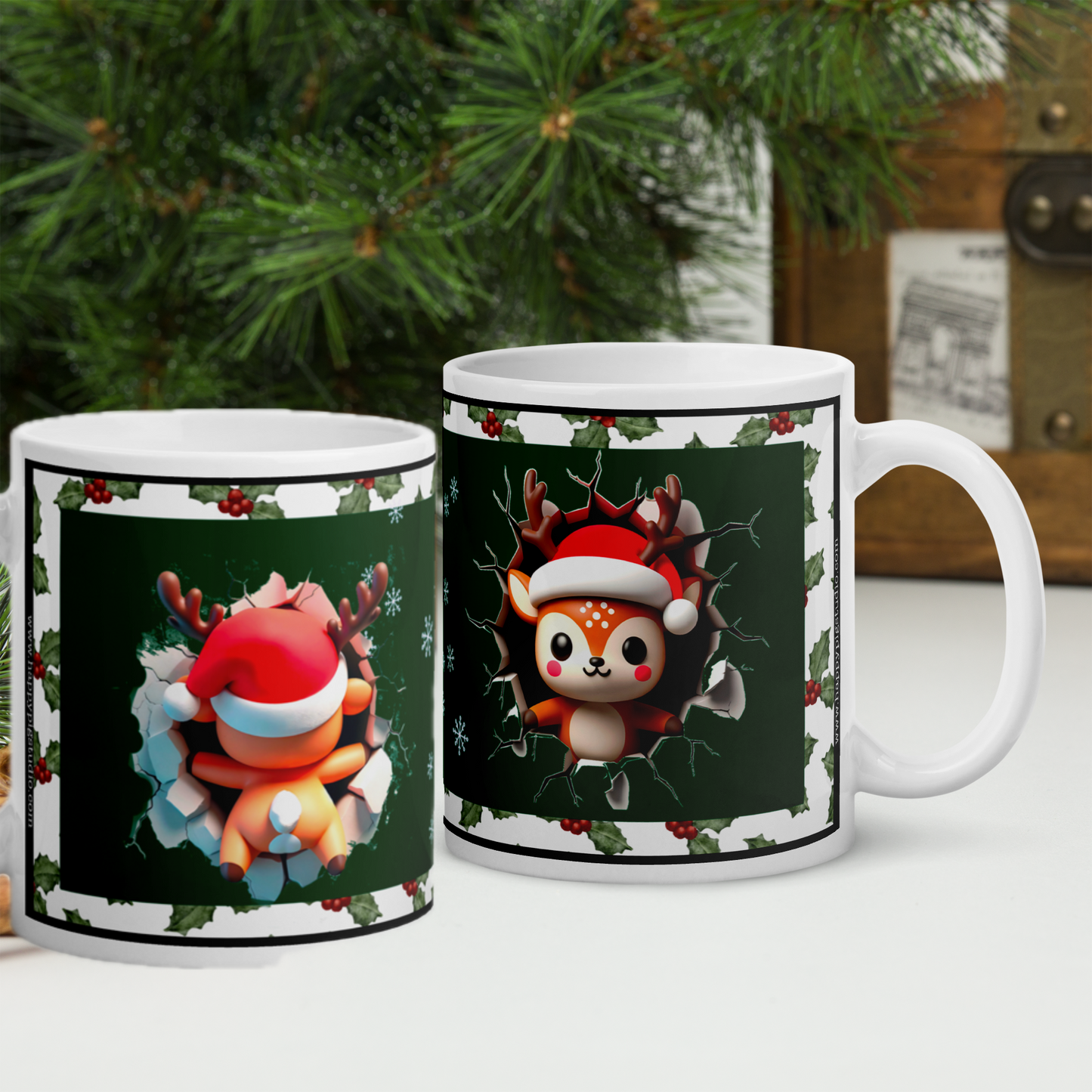 “Cheeky” Reindeer - break through mug.