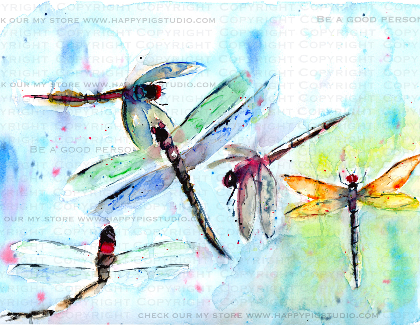 Dragonfly - Orginal Greeting Card