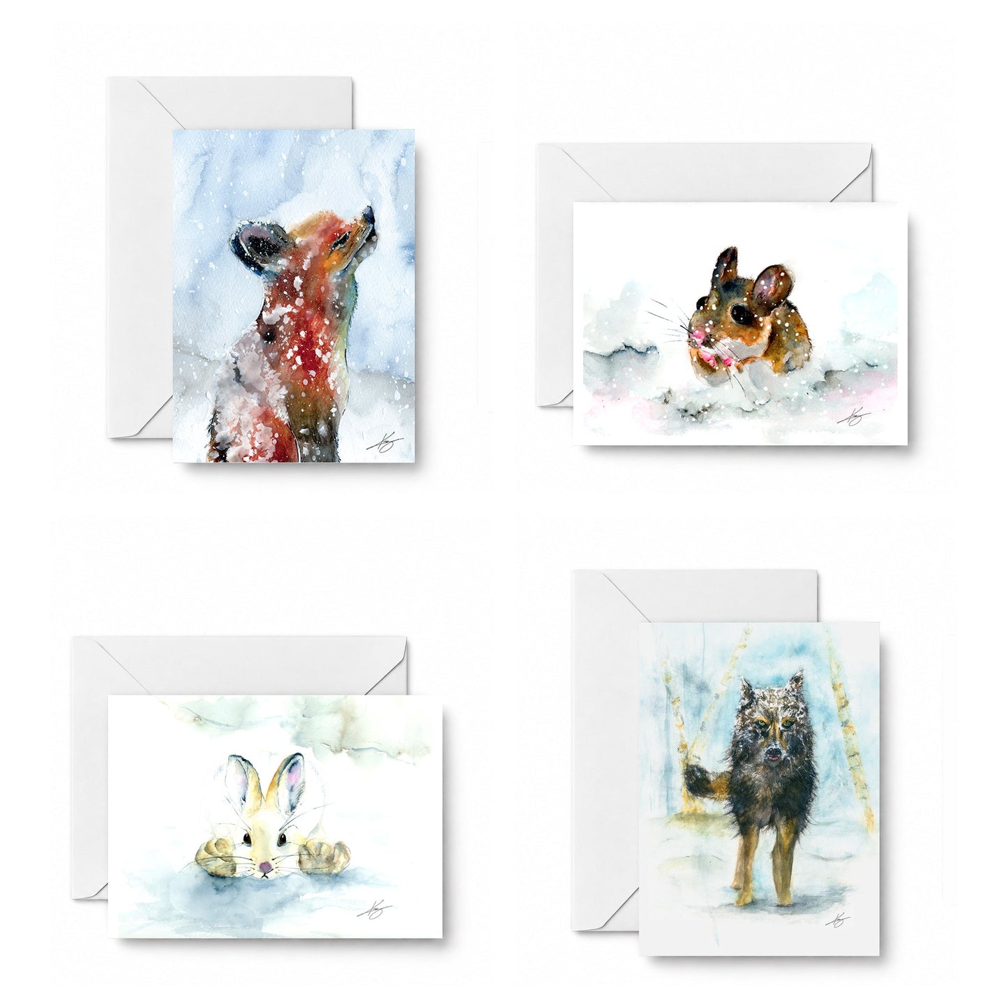 Winter Encounters curated four-card set