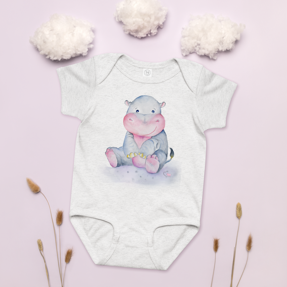 Harriet the Hippo baby onesie