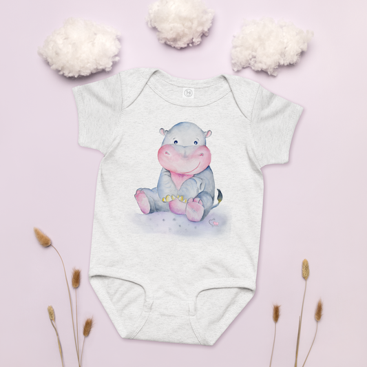 Harriet the Hippo baby onesie