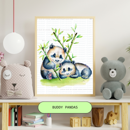 Panda Baby Buddies Print